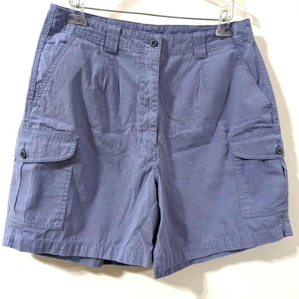 LL Bean Cargo Shorts Women's 14 Blue